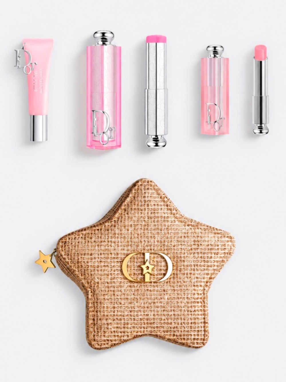 Dior Gold Star Cosmetic Gift Set with Addict Lip and Rosy Glow Blush